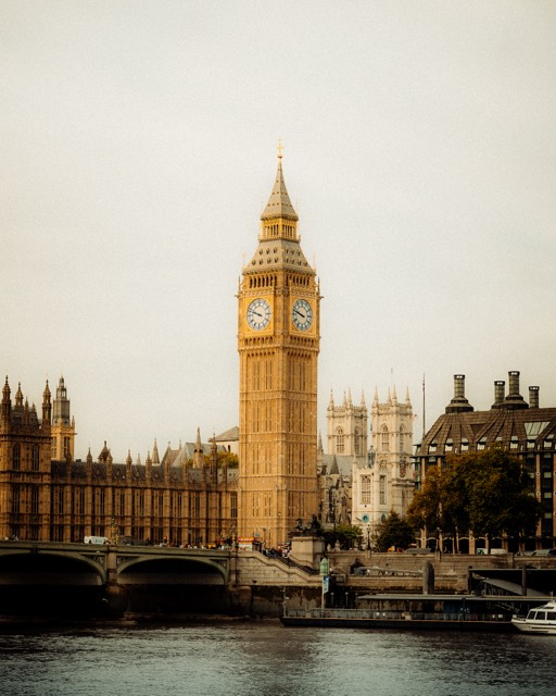 Big Ben und Westminster Palace von der Themse aus